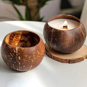 Coco bowl <b>candles</b> <b>cheap</b> cost home spa fragrance accessories best quality coconut shell <b>candle</b> - Product Image 6