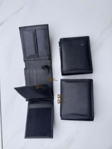 Latest Arrival Genuine Leather <b>Wallet</b> Slim <b>Wallet</b> Unisex Fold Closure Black Colour Credit <b>Card</b> Cash Holder Gift for Him Daily - Product Image 4