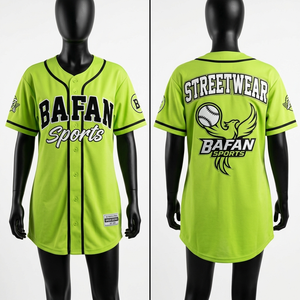 Maillot de baseball en polyester mesh 220 GSM olive orange avec impression de logo personnalisé par sublimation, maillot de baseball pour femmes - Product Image 6