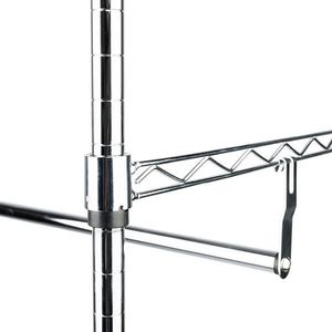 Organizzatore per Armadio Resistente Cromato, Appendiabiti Portatile con Ganci, Scaffale per Casa - Product Image 6