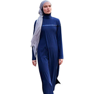 2026 Women's <b>Islamic</b> Burkinis 2 Piece Set Long Sleeve Cropped Swimwear with Front <b>Print</b> High Cut Bottom Quick Dry Breathable - Product Image 2