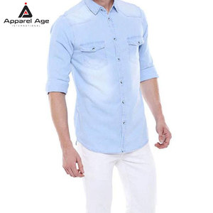 เสื้อยืดแบรนด์ส่วนตัวสำหรับผู้ชาย เนื้อผ้าฝ้าย 100% สวมใส่สบาย ระบายอากาศได้ดี เสื้อเชิ้ตยีนส์ผู้ชาย ผลิตในประเทศปากีสถาน - Product Image 5