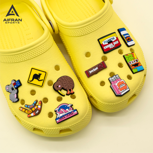 AIFRAN Vente en gros de breloques en caoutchouc 2D 3D personnalisées pour chaussures, motifs alimentaires australiens, accessoires pour sabots et baskets, en vrac - Product Image 1