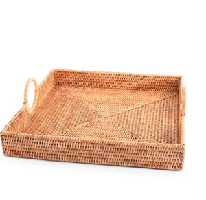 Elegante Bandeja de Ratán Hecha a Mano, Organizador Creativo para Mesa, Redonda, Estilo Boho, con Asa, Calidad Premium y Mejores Precios - Product Image 4