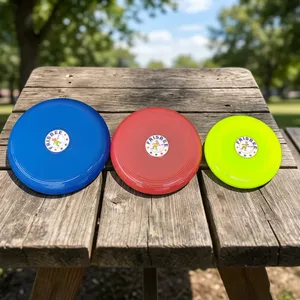 Colorful <b>Plastic</b> Flying <b>Disc</b> Round Throw Catch Toy for Outdoor Games Pet Training - Product Image 2