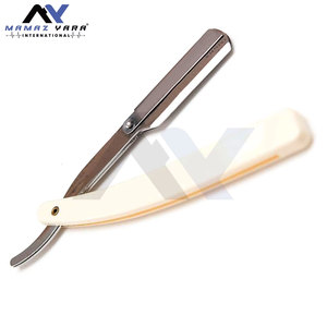 Rasoirs de barbier droits avec emballage en papier, manche en plastique à verrouillage pivotant, logo personnalisé, rasoirs de barbier pour salon - Product Image 2