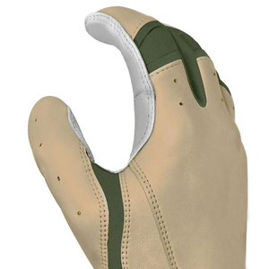 Guantes Deportivos de Seguridad de Cuero Beige de Alta Calidad con Ribete Verde, Largos hasta la Muñeca, Transpirables, con Detección de Agujas, para Uso en Exteriores, Primavera - Product Image 3