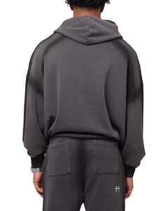 Survêtements de meilleure qualité délavés à l'acide Survêtement évasé respirant imprimé bouffant Vintage délavage élégant Hip Hop survêtements pour hommes - Product Image 2