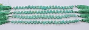 Perles d'Amazonite facettées en forme d'oignon 6-7 mm, perles de pierre précieuse d'Amazonite, 8 pouces, perles d'Amazonite facettées en forme d'oignon pour la création de bijoux - Product Image 5