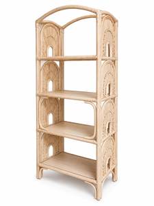 Artisan Crafted Rattan Shelving Unique <b>Tall</b> Arch Panel Design <b>Storage</b> Rack Lightweight Eco Friendly Household Organization <b>Unit</b> - Product Image 1