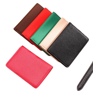 WRIZA Portefeuilles en cuir véritable imperméables de luxe pour toutes les saisons, multicolores, avec blocage RFID, porte-passeport - Product Image 1