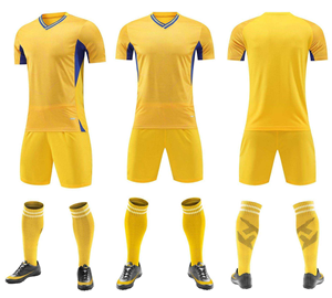 Ventes en gros de maillots et shorts de football pour adultes, manches courtes, 100% polyester, séchage rapide, été, taille XL, unisexe - Product Image 2