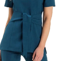 Nouvelle tenue de travail unisexe personnalisée pour salon de beauté, en tissu coton élasthanne respirant, idéale pour les réceptionnistes des cliniques esthétiques