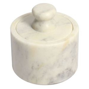 Pot de rangement en marbre brun, récipient en pierre rustique, pot décoratif, organiseur, décoration de salle de bain de luxe, pot en pierre naturelle de qualité supérieure, moderne - Product Image 5