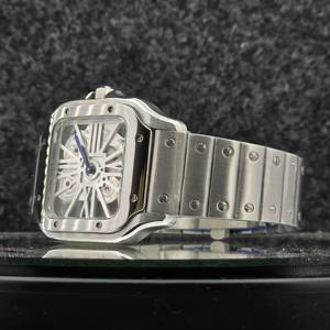 Reloj de Lujo para Hombre, Esqueleto Cuadrado, 41 mm, Movimiento Mecánico Automático, Números Romanos, Cristal de Zafiro, Esfera de Puente, Edición Limitada - Product Image 4