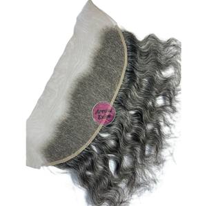 ผมแท้ 100% เวอร์จิ้น เรมี่ อินเดียน สีเทา สำหรับต่อผมแบบ Closure 13x4 แบบ Double Knots ยี่ห้อ Arrow Exim - Product Image 3