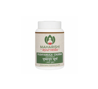 Extrait végétal ayurvédique Maharishi Ayurveda Pushyanuga Churna, mélange ayurvédique à base de plantes, complément alimentaire pour le bien-être et la santé quotidienne des femmes.