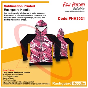 Sweat à capuche Rash Guard à manches longues pour hommes de haute qualité imprimé par sublimation respirant Fitness Sportswear Style décontracté - Product Image 3