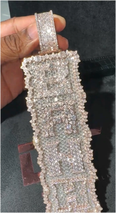 จี้ตัวอักษรแบบกำหนดเอง ประดับเพชรโมอิสซาไนต์ VVS เงินแท้ S925 ทรงแฟนซีคัท ชุบทองคำสีกุหลาบ เครื่องประดับฮิปฮอป - Product Image 2