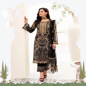 Luxe Ramsha Vol M-9 Brodé Lehnga Choli Pakistanais Robe De Mariée Organza Collection Fête Porter Toute Vente Indien Pakistanais - Product Image 3