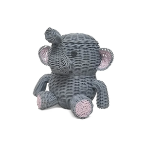 Cesta de Almacenamiento de Juguetes con Forma de Elefante Hecha a Mano, de Ratán Natural, Muebles para Cuarto de Bebé, Organizador de Juguetes para Habitación Infantil, Moderno, Venta al Por Mayor - Product Image 2
