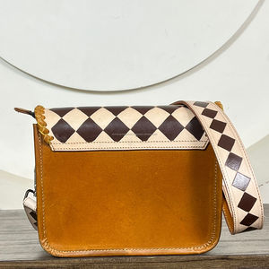 New Best Selling Cowhide Crossbody Bag for Women Tooled Genuine <b>Leather</b> Strap Checkerboard Flap Shoulder <b>Purse</b> Boutique Handbag - Product Image 5