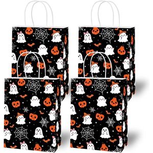 24 sacchetti per dolcetti di Halloween a forma di zucca fantasma, forniture per le feste - Product Image 1