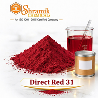Rouge Direct 31 Rouge 12B CAS 5001-72-9 CI 29100 Colorant Textile et Papier en Poudre Rouge Shramik Chemicals