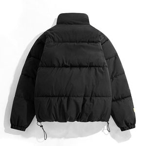 <b>Men's</b> Gray Hooded Puffer <b>Jacket</b> <b>Lightweight</b> Insulated Winter Outerwear with Zipper Closure Casual Style - Product Image 6