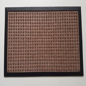 Tapis d'entrée en polyester recyclé avec dos en caoutchouc, anti-bactérien, résistant à l'eau, antidérapant, facile à nettoyer, pour intérieur et extérieur - Product Image 1