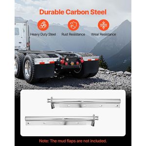 Supports métalliques robustes chromés à ressort pour pare-boue de semi-remorques, espacement des boulons 1-1/8 po, 1 paire - Product Image 3