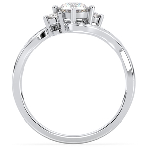 Anillo REYES Elegante de Plata de Ley 925 con Moissanita para Uso Diario, Chapado en Oro de 14K, Regalo de Cumpleaños, Joyería Fina para Mujer - Product Image 6