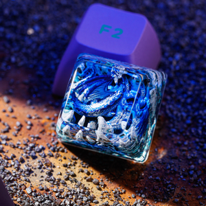 Teclas Místicas de Anime, Teclas Artesanales Personalizadas, Teclas Anime Lindas, Teclas Verdes, Juego de Teclas, Teclas de Resina - Product Image 5