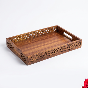 Plateau de service en bois enveloppé de corde de jute, fait main, vente en gros, personnalisé, OEM, ODM, plateau décoratif, décoration intérieure, DECORYUG - Product Image 3