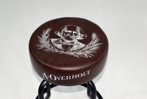 Taburete de Bar Comercial de Diseño Industrial Moderno con Base de Hierro y Asiento de Cuero Genuino Duradero de Alta Calidad para Bar en Casa - Product Image 4