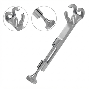 เครื่องมือผ่าตัดแบบใช้มือ Lambert-Lowman Bone Clamp ขนาด 5 นิ้ว ปากจับ 2×2 แฉก กว้าง 1 3/8 นิ้ว ได้รับการรับรองมาตรฐาน CE ระดับ Class I - Product Image 1