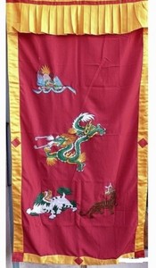 Cortina de tela decorativa con signo religioso budista de alta calidad para entrada o habitación - Product Image 4