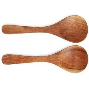 Juego de Servidores de Ensalada de Madera Natural Rústica, Ecológicos, Aptos para Lavavajillas, Utensilios de Cocina de la India - Product Image 3