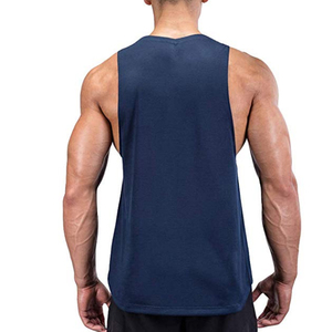 OEM Men's Gym Tank Tops Breathable Polyester/Cotton Plus Size Quick Dry Customizable Stringer Bodybuilding Fitness Casual Look - Product Image 3