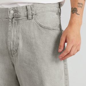 Pantalones Cortos de Mezclilla para Hombre, Lavado Claro, Pierna Recta, Cintura Media, Casuales, para Verano, Tejido de Algodón, con Bolsillos - Product Image 4
