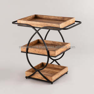 Venta caliente Baird Metal Bar Cart Trolley Moderno para el hogar Oficina Restaurante Comedor al aire libre Suministro al por mayor Acero Hoteles Cocinas - Product Image 4