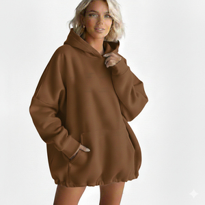 Sudadera con Capucha para Mujer, Casual, Holgada, Forrada, 100% Algodón, Estampada, Servicio OEM, Felpa Suave, Corte Holgado, Cálida para Invierno - Product Image 3