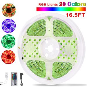 Tira de Luces LED de 5M/16.5 pies, 300 LED, 20 Colores RGB, Impermeable IP65 con Control Remoto - Product Image 3