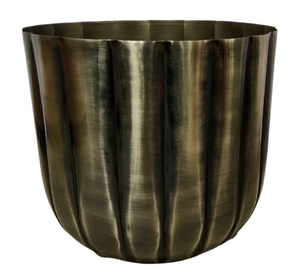 Pot de fleurs décoratif en métal noir et or pour l'intérieur et l'extérieur, pot de plantes pour la maison, le jardin, le salon - Product Image 6