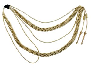 Gold <b>Braided</b> Metallic <b>Cord</b> Aiguillette for Garment Use Classical Style 16 Strand Coated Finish - Product Image 5