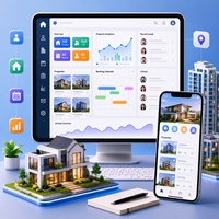 Plataforma de Gestión Inmobiliaria Empresarial, CRM, Planificación de Propiedades, Análisis, Monitoreo Seguro, Stock, Internet, MAC, Linux