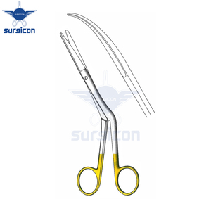 Ciseaux chirurgicaux Heymann 20 cm / 8 pouces courbés à gauche TC Gold, instrument de coupe de précision en acier inoxydable de qualité supérieure - Product Image 6