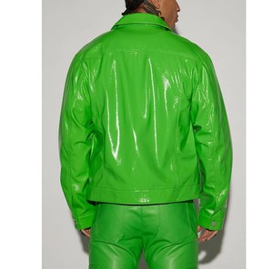 Conjunto Deportivo Impermeable para Hombre, Estilo Urbano, Manga Larga, Color Sólido, Cuello Camisero, Corte Regular, Moda Primavera - Product Image 6