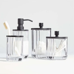 Ensemble d'accessoires de salle de bain en verre élégant et écologique, design moderne et luxueux, ensemble de trois pièces, améliore l'organisation - Product Image 4