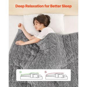 Queen Size 60 X 80 in Sherpa Fleece Heavy <b>Blanket</b> 20 Lbs <b>Weighted</b> <b>Blanket</b> with Glass Beads Soft Warm Cozy Fluffy Touch - Product Image 2